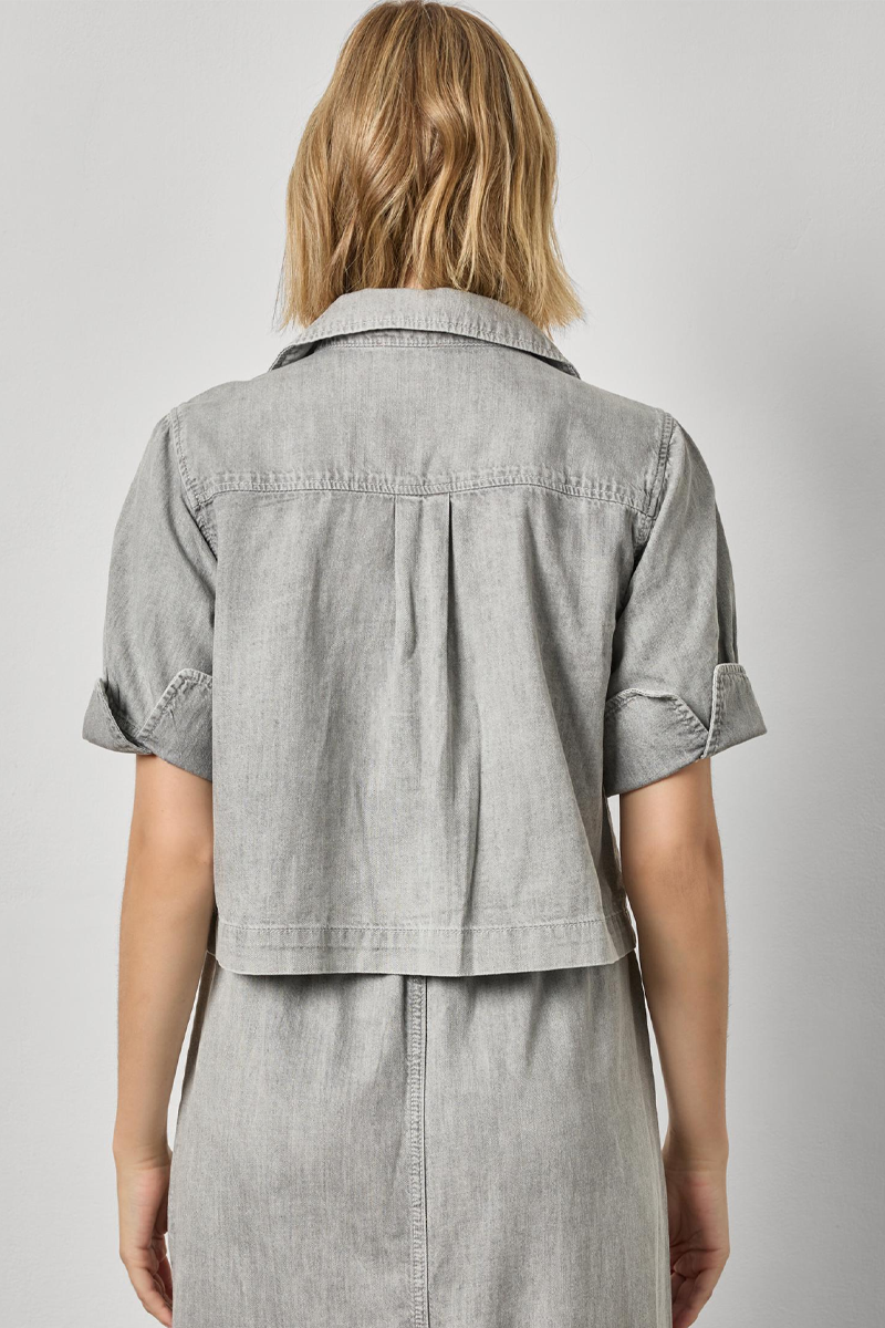 Lilla P Denim Cuffed Shirt Set