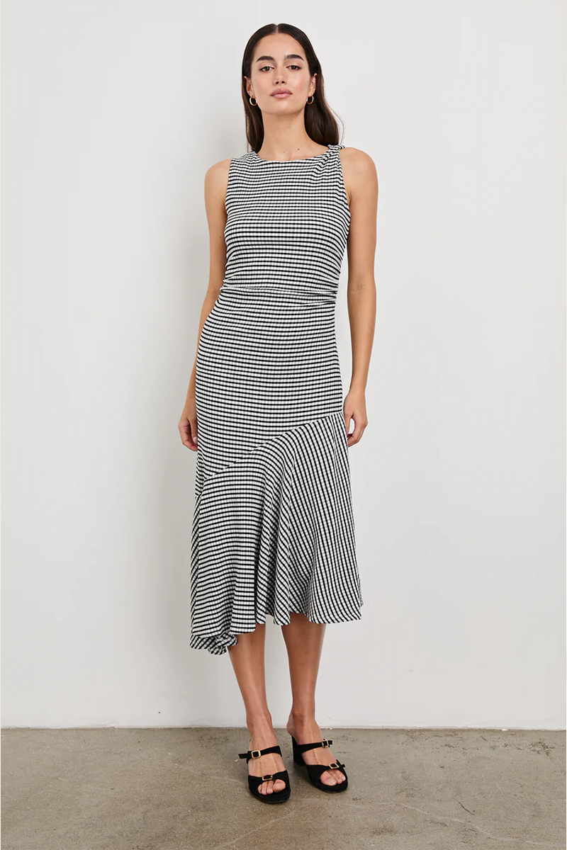 Daija Dress - Black Gingham