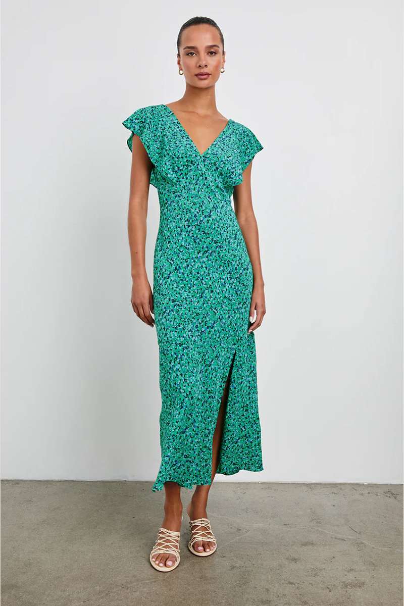 Dina Green Speckled Dress
