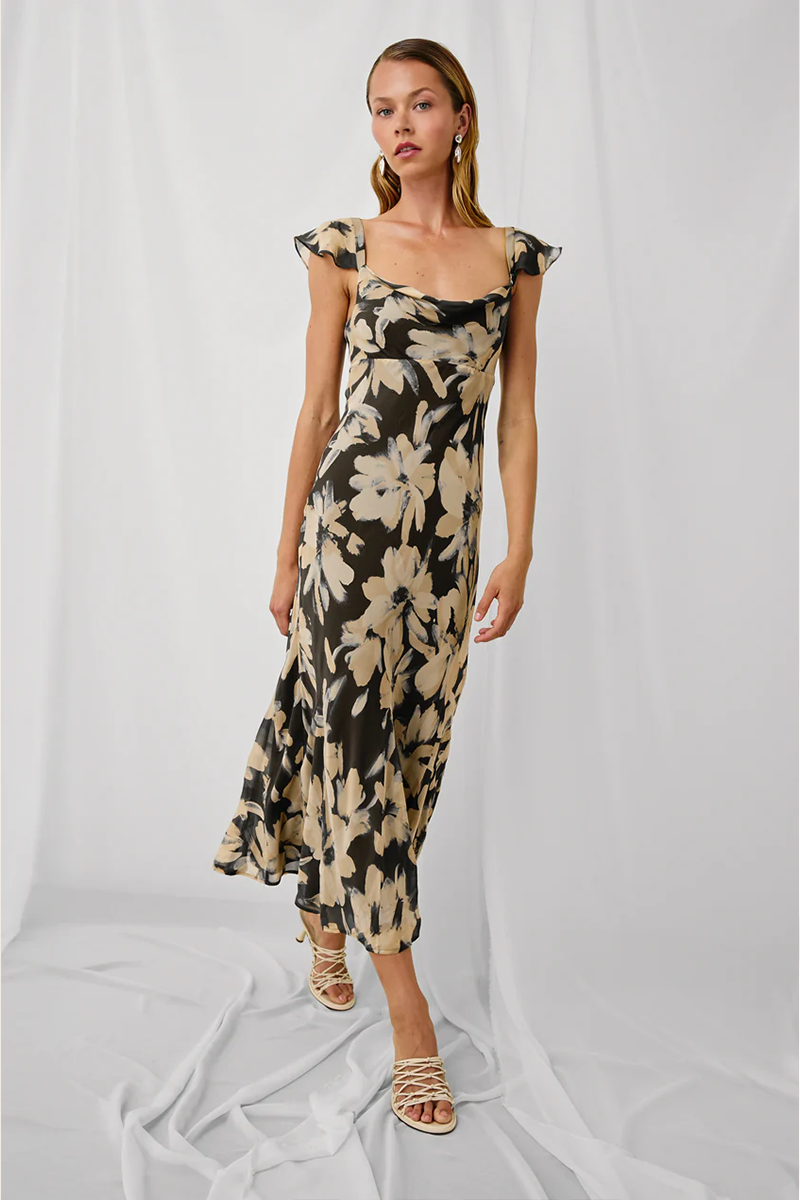 Marigold Dress - Charcoal Lily