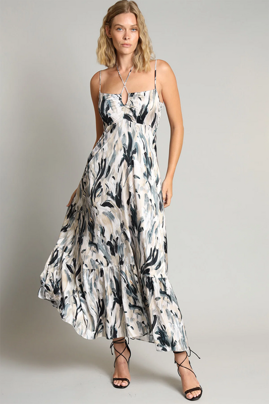 Lola And Sophie Brush Strokes Maxi Dress