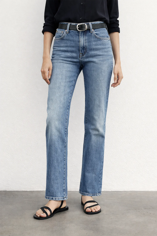 Fidelity Cali-Callor Blue High Rise Straight Leg Jeans