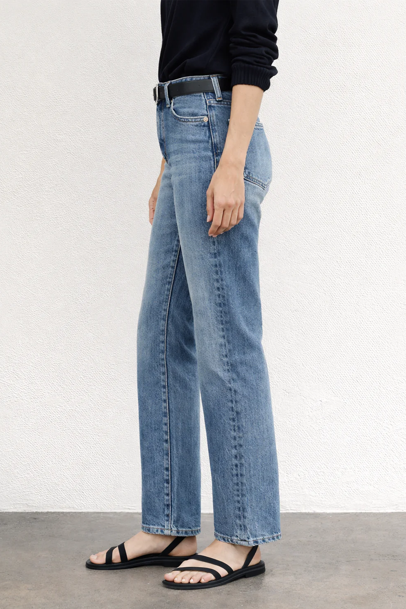 Fidelity Cali-Callor Blue High Rise Straight Leg Jeans