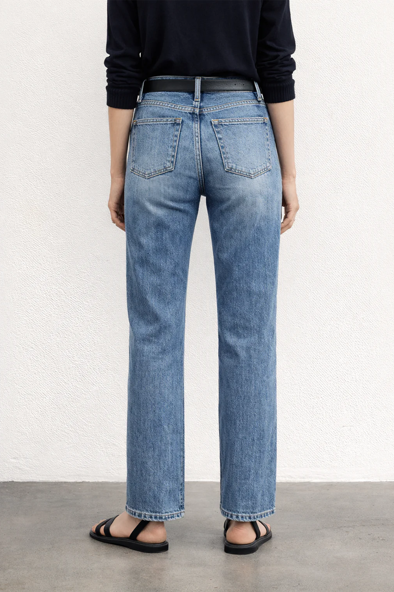 Fidelity Cali-Callor Blue High Rise Straight Leg Jeans
