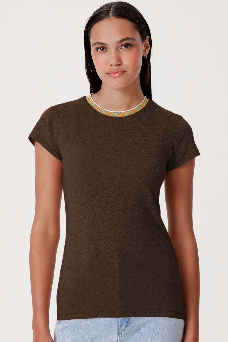 Goldie Iridescent Shimmer Ringer Tee