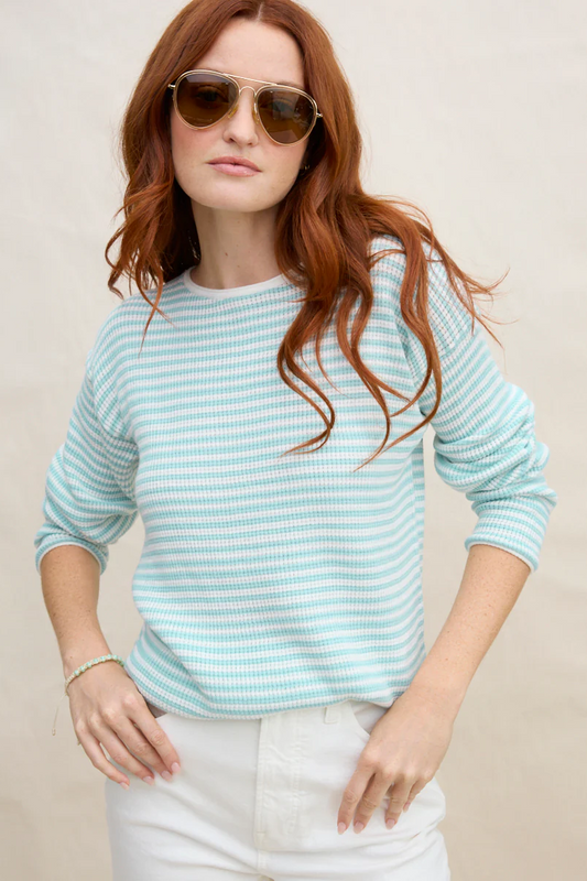 Margaret O'leary Stripe Boatneck Sweater