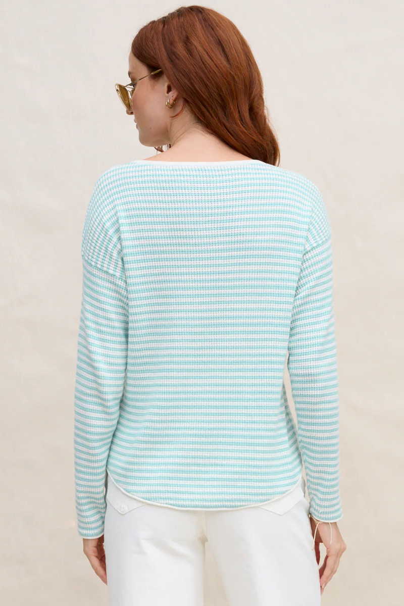 Margaret O'leary Stripe Boatneck Sweater