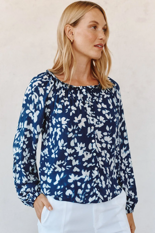 Bella Dahl Ruffle Neck Button Down