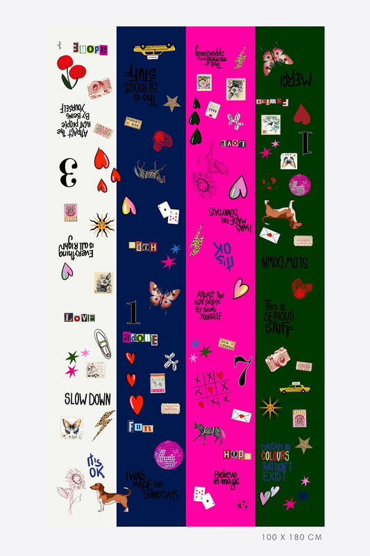 Foulard Graffiti Color Block Scarf