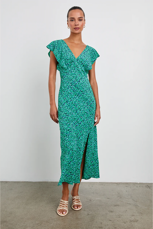 Dina Green Speckled Dress
